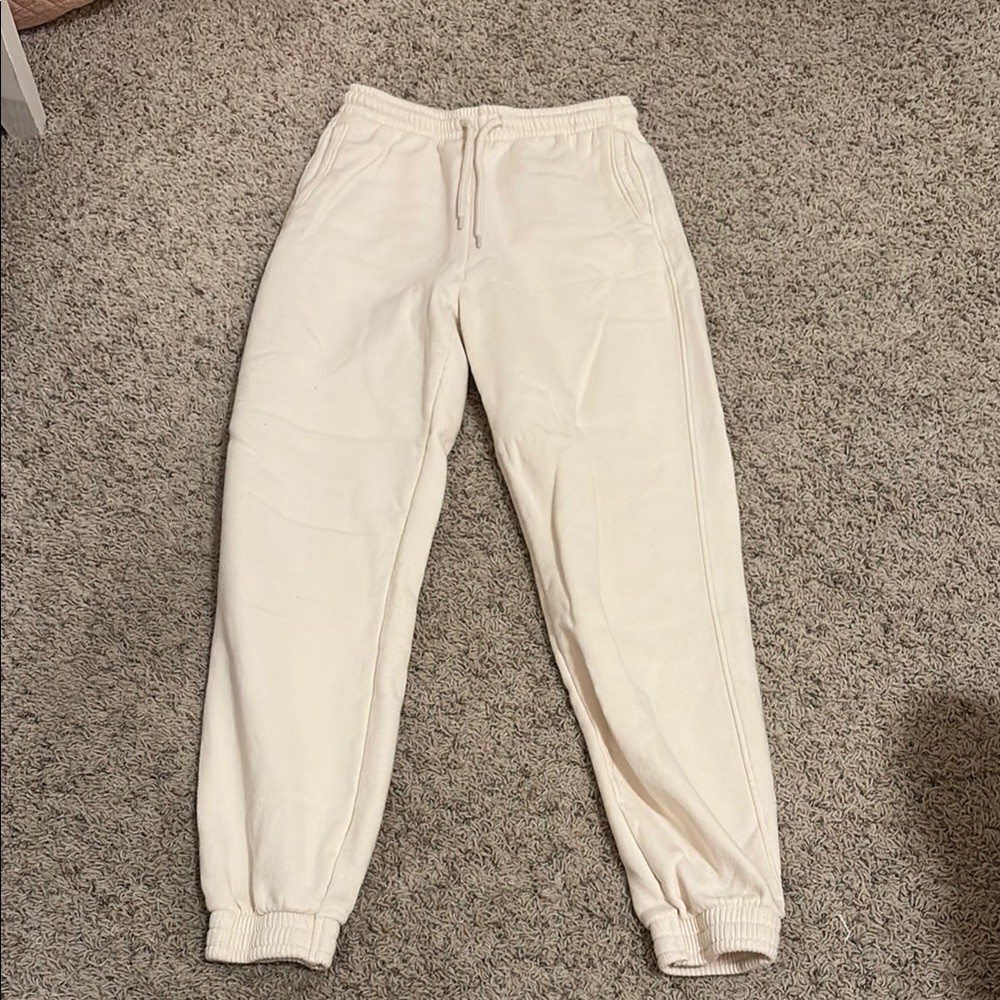 Cream H&M Sweatpants